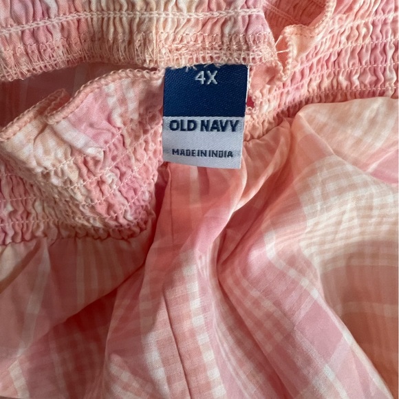 Old Navy NWT High-Waisted Cropped Smocked Pink Plaid Pajama Pants 4x - Picture 3 of 7